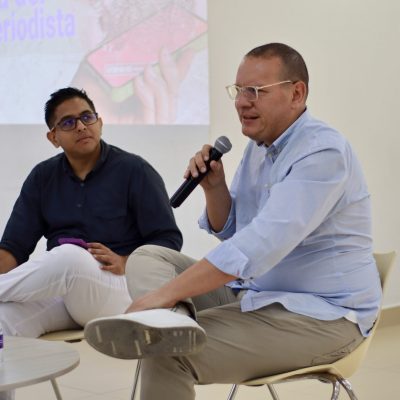 Javier Ramos y Erix Montoya - Día del periodista UTB
